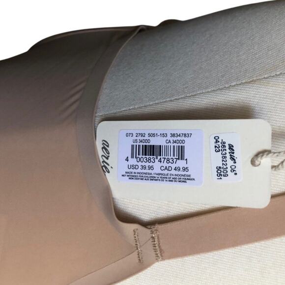 SMOOTHEZ by Aerie Full Coverage Lightly Lined Bra NWT Flexible Wire Beige 34DDD - Picture 10 of 15